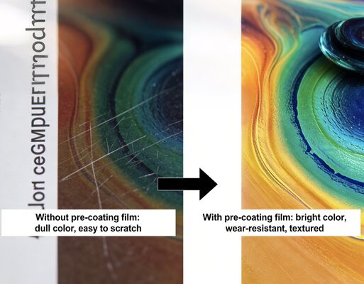 อาหารเกรด Glossy Finish Biodegradable Laminating Film Roll with Thermal Adhesive สําหรับการใช้งานมืออาชีพ